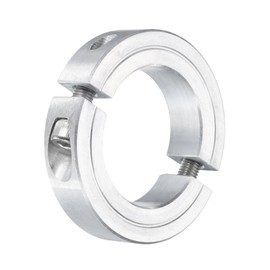 uxcell Double Split Clamp-On Shaft Collar for 1-1/2" Shaft, Two-Piece Clamping Collar 2-3/8" OD, 9/16" Thickness, Aluminum Alloy Set Screw Split Collar Clamp