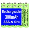 Lombaour 1.2 Volts AAA 300mAh NiMH Green Batteries,Triple A Solar