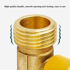 Heavy Duty Brass 3 Way Y Piece Hose Connector Tap Splitter with Separate Valves for Garden Outlet Splitter Hose Splitter