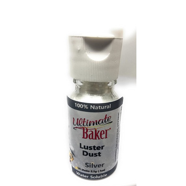 Ultimate Baker Silver Luster Dust - Kosher Certified Natural Silver Dusting Powder (5grams)