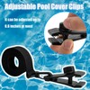 24 Pcs Pool Solar Cover Reel Blanket Straps and Clips,
