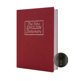 Diversion Book Safe Storage Box (Size 9.5"×6.2"×2.2") With Security Combination Lock, Dictionary Secret Hidden Safe (Red Dictionary - Combination Lock)