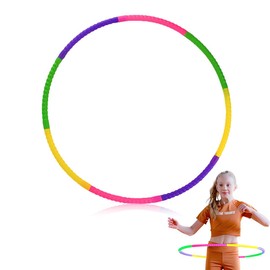 UEAVOID Children's Hula Fitness Hoop, Plastic, Removable, Perfect for Dance, Gym and Fitness Activities (Multi-Colour)