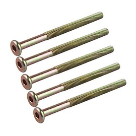 HALJIA M6 x 80 mm Furniture Screw Cot Screw Flat Head Screws Pack of 5