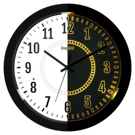 Night Light Wall Clock for Bedroom,12.8 Inch Silent Lighted up Wall Clock Glow in The Dark,Adjustable Brightness Battery Operated Wall Clock for Living Room Kitchen Kid's&Elderly Room, Easy to Read