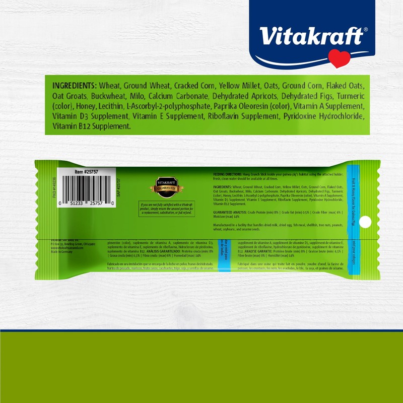 Vitakraft Guinea Pig Fruit & Honey Treat Sticks 2 Pack,