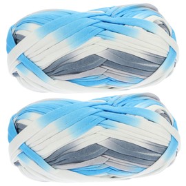 IWOWHERO 2 Rolls Practical Multi Function Knitting Yarn of Comfortable Weaving String for DIY Projects for Home Cushions Blankets and Grey