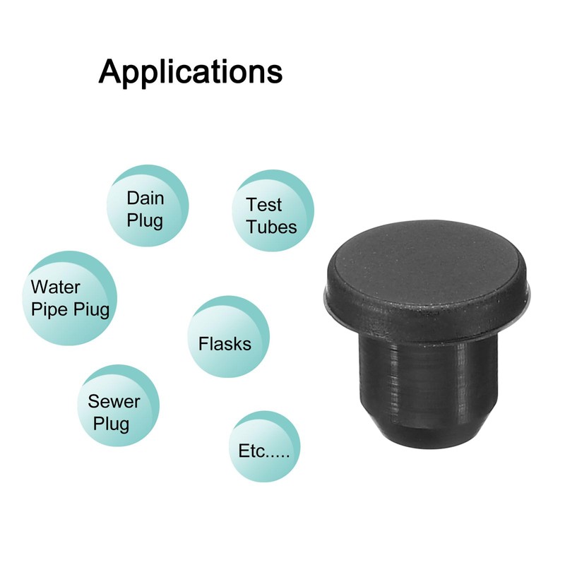 MECCANIXITY Silicone Rubber Solid Plug Soft Flexible Stoppers for 7-7.5mm