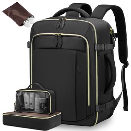 LOVEVOOK Travel Backpack for Women, 40L Carry On Backpack with 3 Packing Cubes,TSA Personal Item Travel Bag Airline Approved, Water Resistant Weekender Overnight Luggage Daypack, Fits 17 Inch Laptop