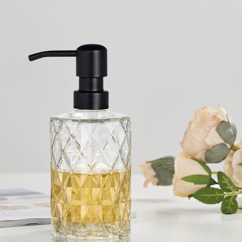 Easy Tang Glass Hand Dish Soap Dispenser Kitchen Bathroom 12