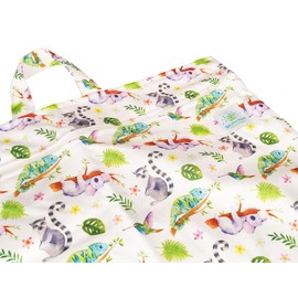 Blümchen XL hanging nappy bag with zip (chameleon)