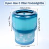 LOMGDOVC Gen5detect Filtro di ricambio con spazzola: filtro HEPA lavabile,