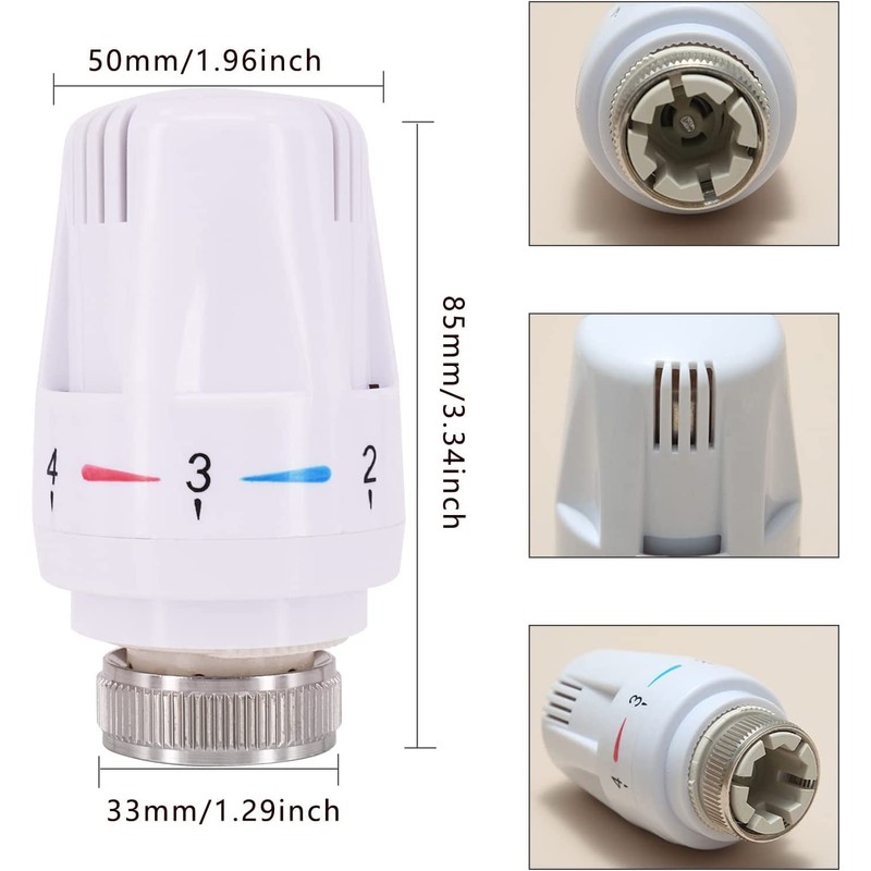 Thermostatic Radiator Valve,Temperature Control Valves Thermostatic Valve Head Replacement TRV