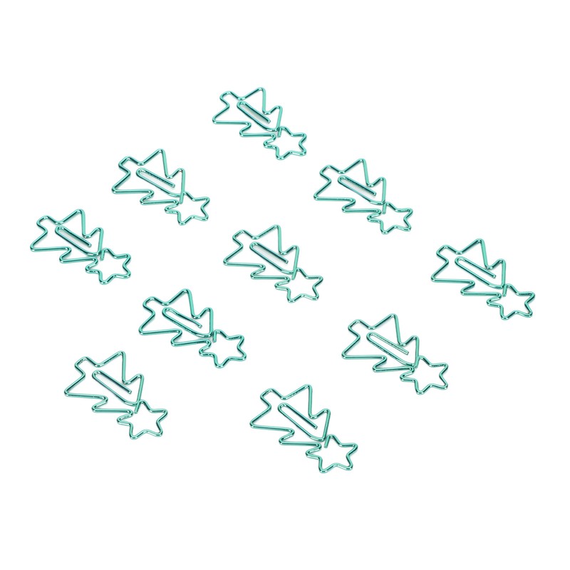 100pcs Paper Clips Prevent Slip Cute Christmas Tree Shaped Decorative