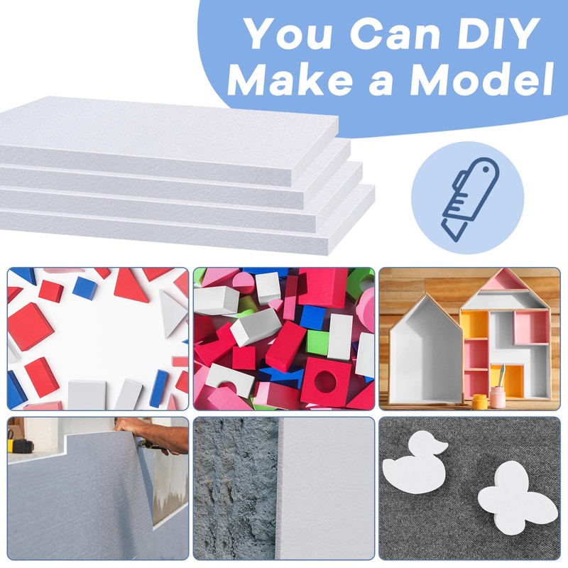 Frienda 12 Pcs Insulation Foam Board 12" X 7.5" X