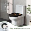 COEQINE Black Toilet Lid Cover Cute Cat Butterfly Machine Washable