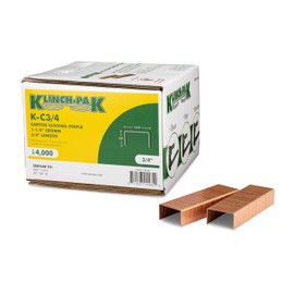 Klinch-Pak C-3/4 Carton Staple 1-1/4 inch Crown with 3/4 inch Leg Length, 4000 per case - SIM CC34, C34 or JK561, Ideal for Wood and Sheet Metal Projects in Construction, DIY and Office/Retail