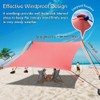 easierhike Beach Canopy Windproof Design, Sun Shelter UPF50+ Portable Family