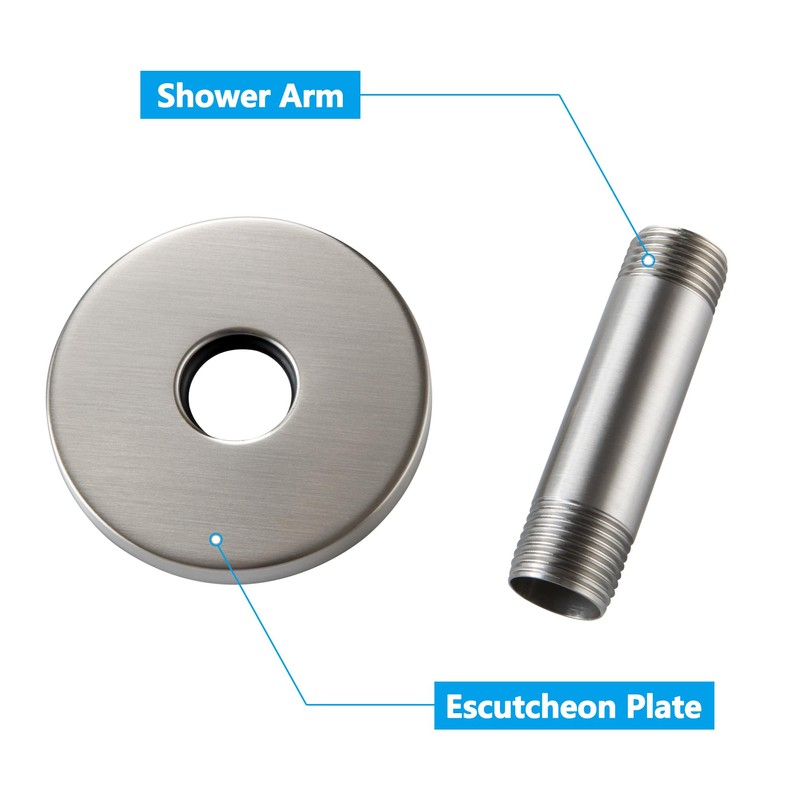 Straight Shower Arm with Flange, Ceiling Mount 3 Inches Rain