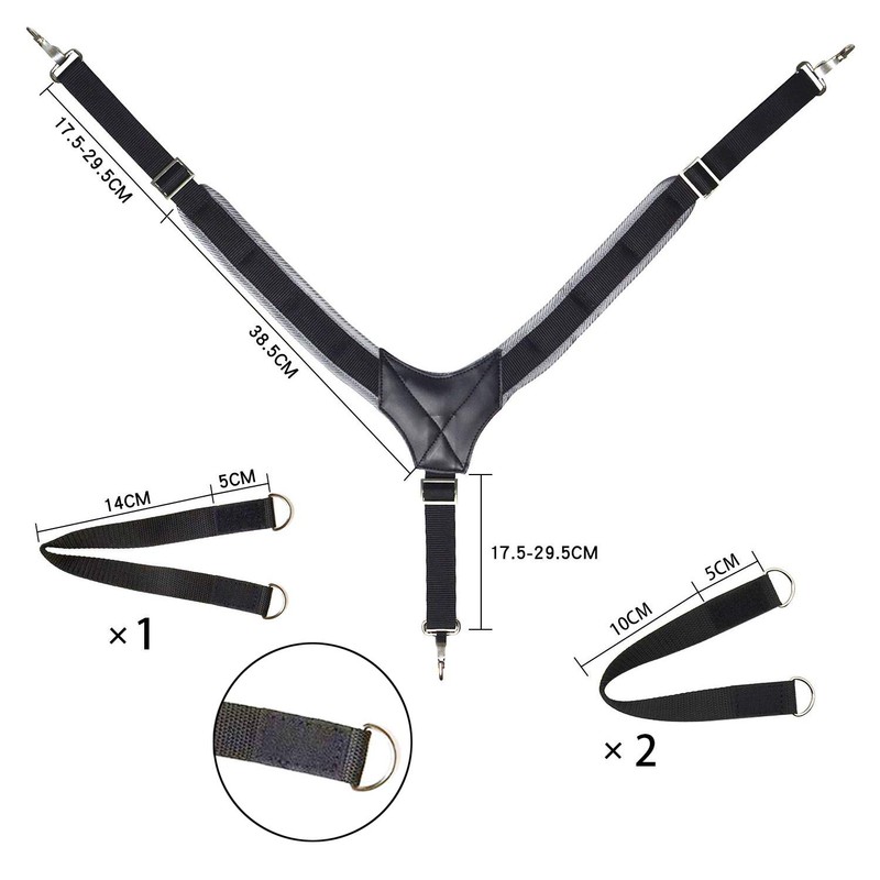 Work Suspenders for Support Belts, Y-Shape, Belt Loops, Heavy Duty