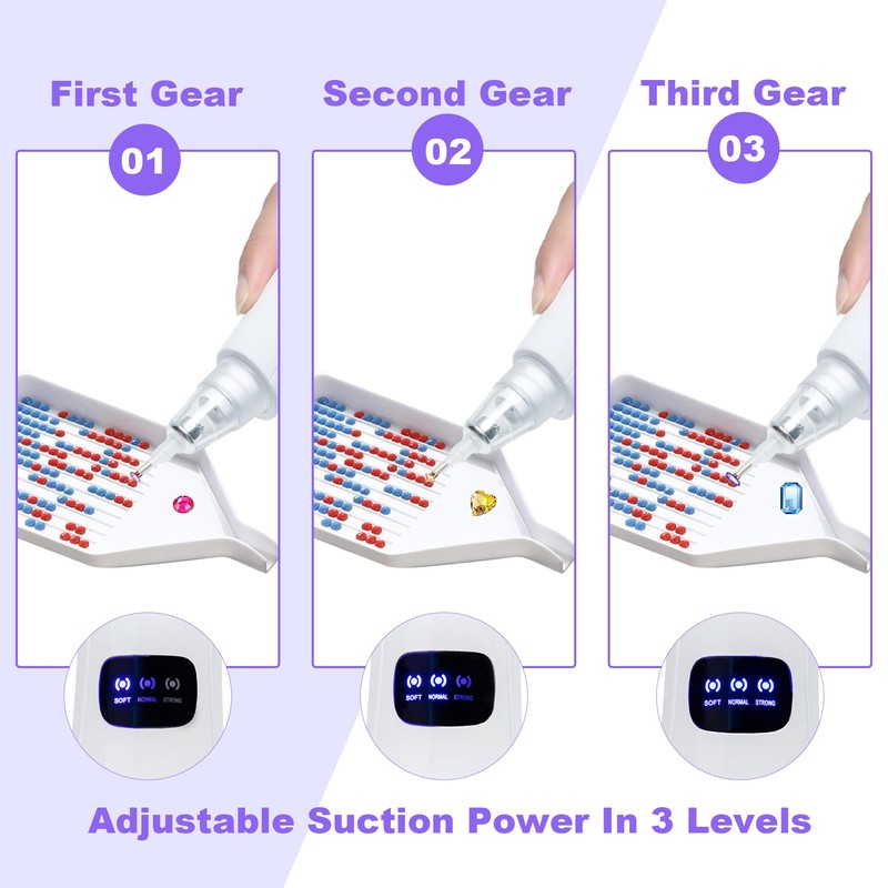 Cordless Electric Diamond Painting Pen Vacuum Diamond Art Pens No