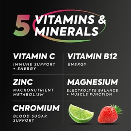 XO Fitness Hydration Sachets | Key Electrolytes | Immunity Support with Essential Vitamins | Zero Sugar & Low Calorie Hydration Multipliers | Strawberry Lime (28 Count)