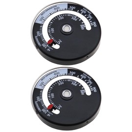 2pcs Oven Thermometer 0-500°/100-900°F Magnetic Stove Log Burner Thermometer Aluminum Alloy Kitchen Cooking Thermometer for BBQ Baking
