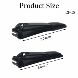 Well-Made Nail Clipper Set 2 Pcs, Wide Jaw Opening Nail Clipper for Fingernail and Toenail, Premium Stainless Steel Sharp Sturdy Finger Nail Clipper, Nail Clippers