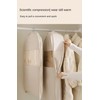 2pc space saving hanging garment bag with self compression zipper