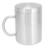 Stainless Steel Mug with Handle Lid DoubleLayer Heat Insulation Cup