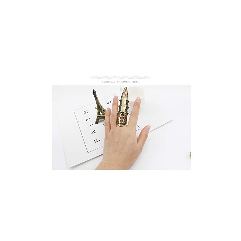 CSIYANJRY99 Women's Knuckle Joint Full Finger Claw Ring Punk Rock