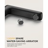 FORIOUS Black Bathroom Faucet 3 Hole, 8" Matte Black Vanity