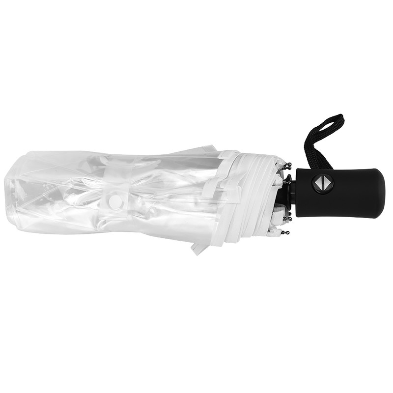 Portable Fashionable Transparent Automatic Three Folds Folding Rain Umbrella for