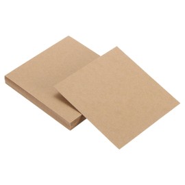 sourcing map 40Pcs Kraft Paper, 10 x 10 cm Kraft Cardstock Paper Sheets Kraft Cardstock Cutouts for Art Supplies, Origami, Paper Crafting, Brown