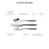 Robert Welch Hidcote Bright, 7 Piece Cutlery Place Setting. Made
