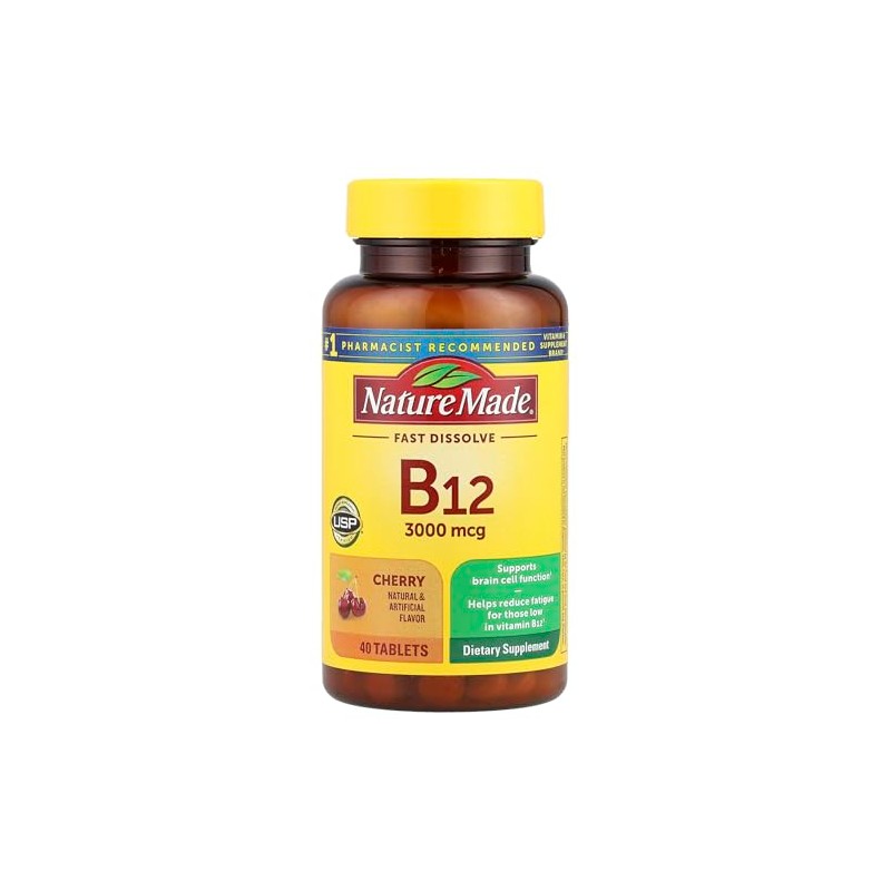 Sublingual Vitamin B12 3000 mcg Micro-Lozenges, 40 Count