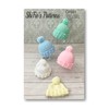 Crochet Pattern for Baby Pull-On Hats, 5 Sizes, Double Knitting,