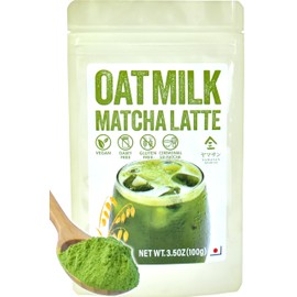 YAMASAN KYOTO UJI Leche De Avena Japonesa Matcha Latte, Uji Matcha Grado Ceremonial Con Leche De Avena Mezcla Instantánea De Latte, Sin Lácteos, 100  