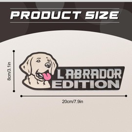Rislobx Acrylic Labrador Edition Dog Car Emblem, Laser Cutting Car Badge, Universal Fit for Cars, Trucks, Motorcycles, Yachts