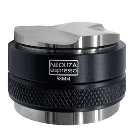 NEOUZA 53mm Coffee Distributor & Tamper 2-in-1, Compatible with Breville 54mm Portafilter (Barista Express/Pro/Bambino Plus), 304 Stainless Steel Adjustable Depth Dual Head Espresso Tool for Barista