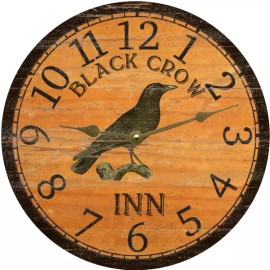 M. Dallas Co. Crow Clock-Black Crow Inn Clock - 23" Clock