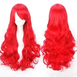Full Long Wig Wig Long Hair Women Red-WFI0N37 / 전체 긴가발 가발 긴머리 여성 레드-WFI0N37