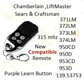 CHAMBERLAIN COMP. For Chamberlain Garage Door Opener Mini Remote Part For Purple Learn Button
