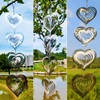 DJUAN Heart Bird Scare Discs Set-Highly Reflective Double-Sided Bird Reflectors,Extra