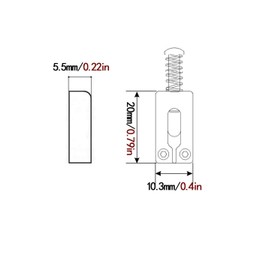 sdhengyee 10.5mm Guitar Tremolo Bridge Saddles for Fender Stratocaster Strat Telecaster Tele Electric Guitar Replacement,Chrome(Set of 6)