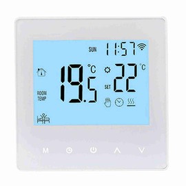 Smart Tuya WiFi Thermostat 16A Digital Programmable LCD Display Underfloor Heating Temperature Controller Digital Intelligent Wall Thermostat for Electric Heating