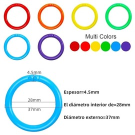 THJOPOKEEL 102 Anillos de plástico de carpetas, Flexible plastic book rings for scrapbook notebook keychain, Anillos de hojas de sueltas de plástico a