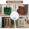Cionyce 6 Pcs White Cabinet Knobs Metal Round Drawer Knobs