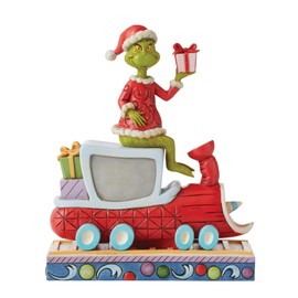 Enesco Jim Shore Dr. Seuss The Grinch on Train Figurine, 8.07 Inch, Multicolor