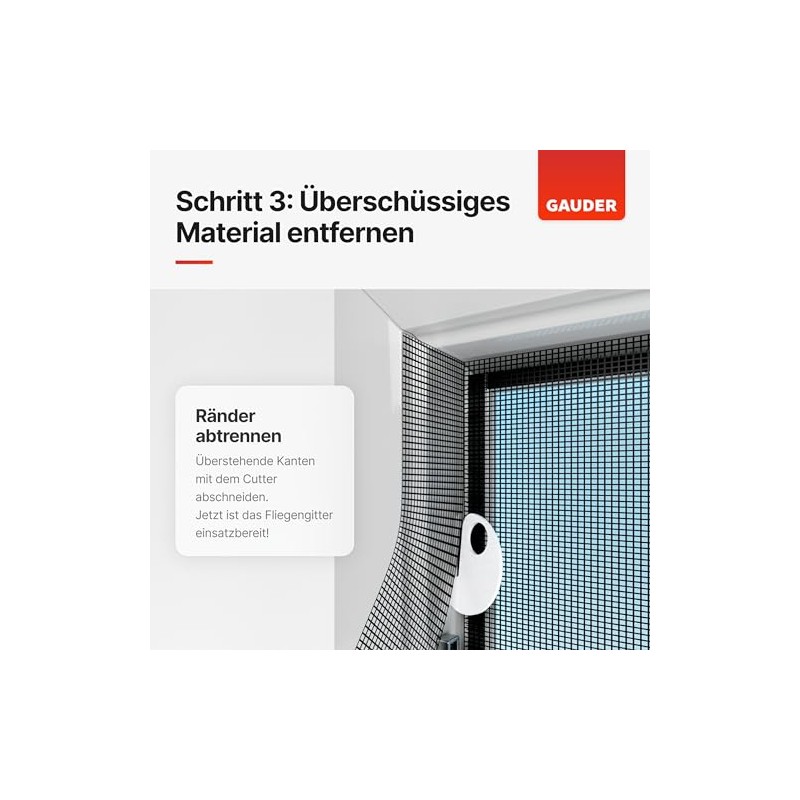 GAUDER GAUDER Fliegengitter fr Fenster (110 x 130 cm |